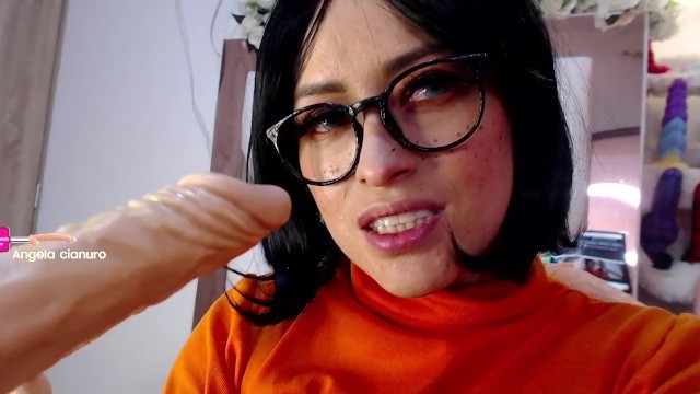 Velma from Scooby Doo Destroys his Throat with Huge Cock