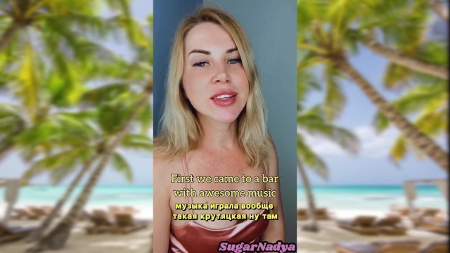 A Russian MILF Blonde Tells how they Vacation in the Republic of Dominica