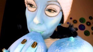 Who knew Smurfette had huge boobs and liked to suck them?