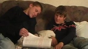 Russian boys read gay magazine, before have sex