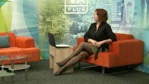 Lady with long legs at TV show 2