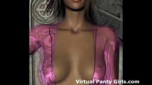 My virtual top is so tight on my big tits