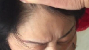 Mature Asian Chinese Mom Takes a Load on her Face