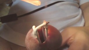 Urethra in very hot white wax