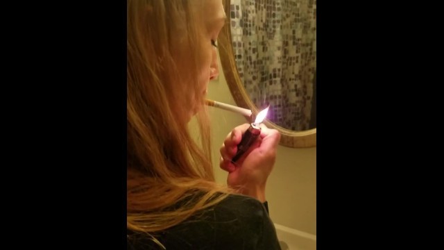 Step Mom Smoking Fucked Doggy Style in Bathroom